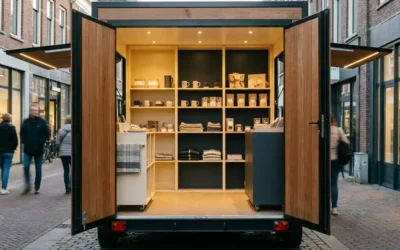 Wat kost een mobiele pop-up store huren inclusief inrichting?